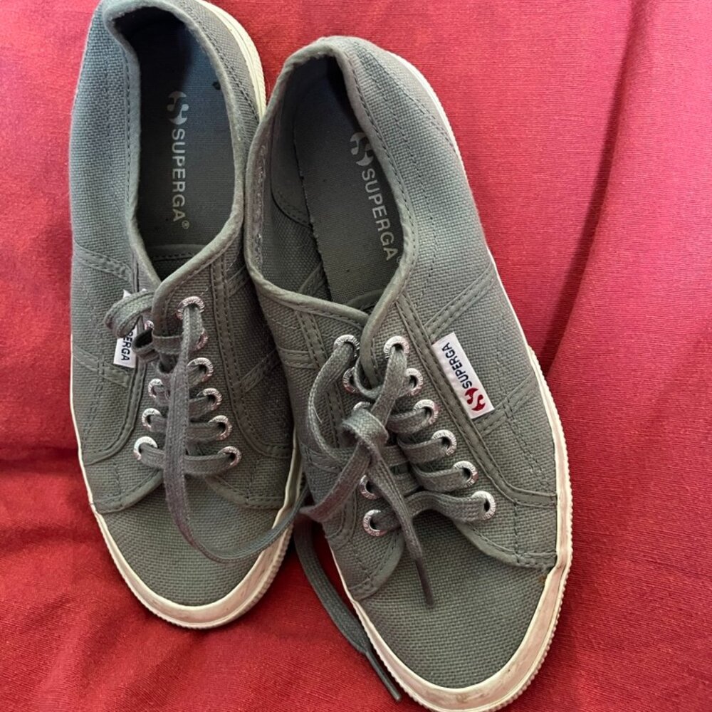 Gray Superga  Unisex Canvas Sneakers Size EU 39